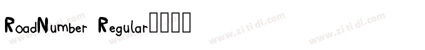 RoadNumber Regular字体转换